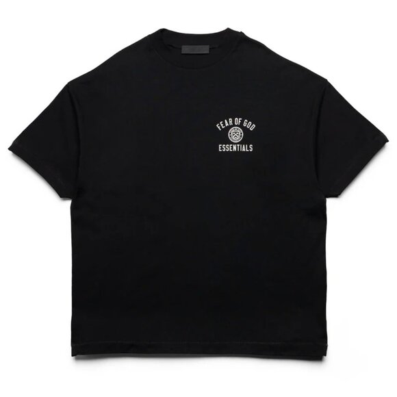Fear of God Essentials University Black Jersey Crewneck Tee Size S & M *NEW* - Picture 1 of 3